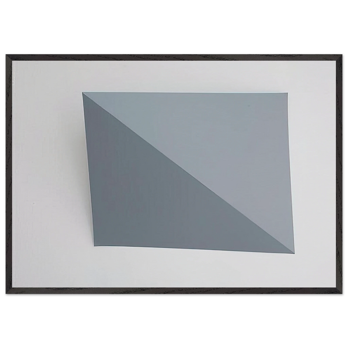 Three-Dimensional Picture diagonal folding - 1966 - Charlotte Posenenske 70x100 cm / 28x40 inches Framed Art Print – Black Wooden Frame