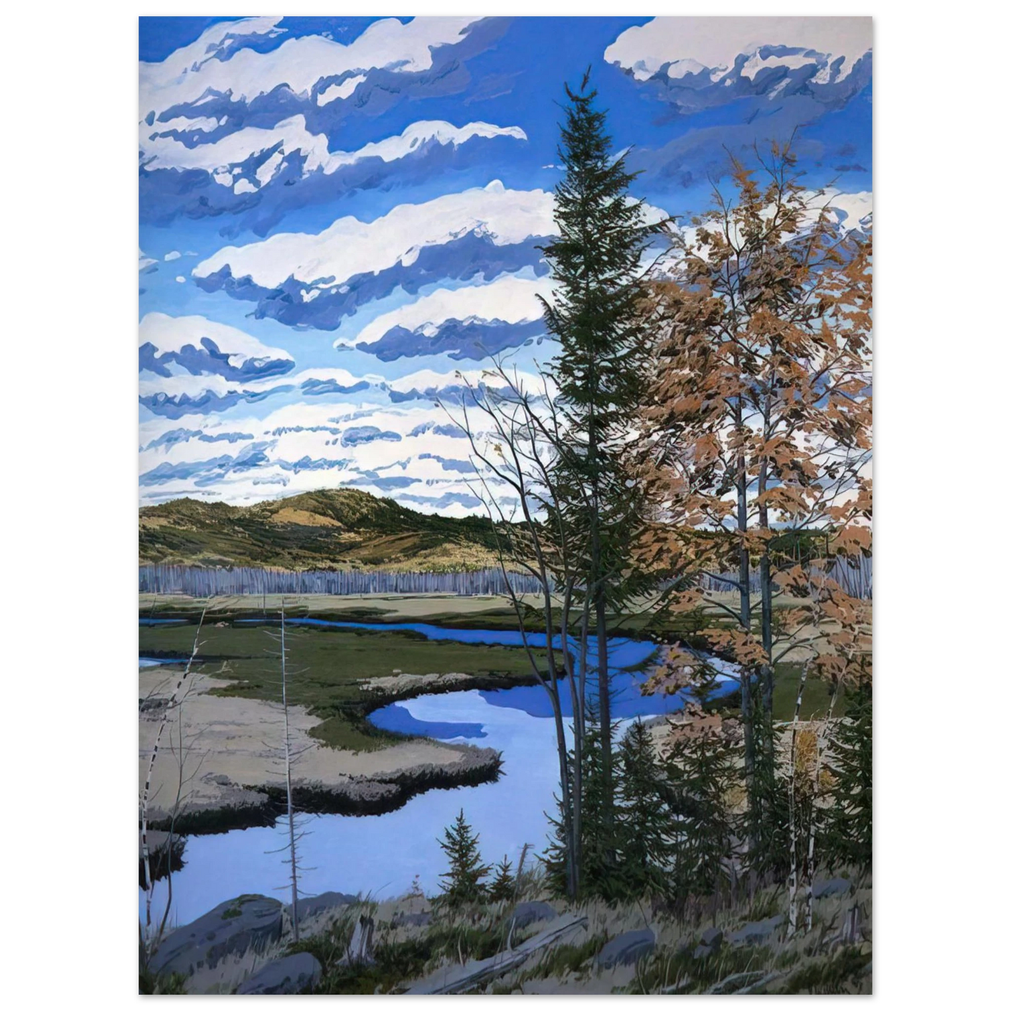 Neil Welliver - Shadow on Brigg's Meadow - 1981 75x100 cm / 30x40inches Fine Art Poster