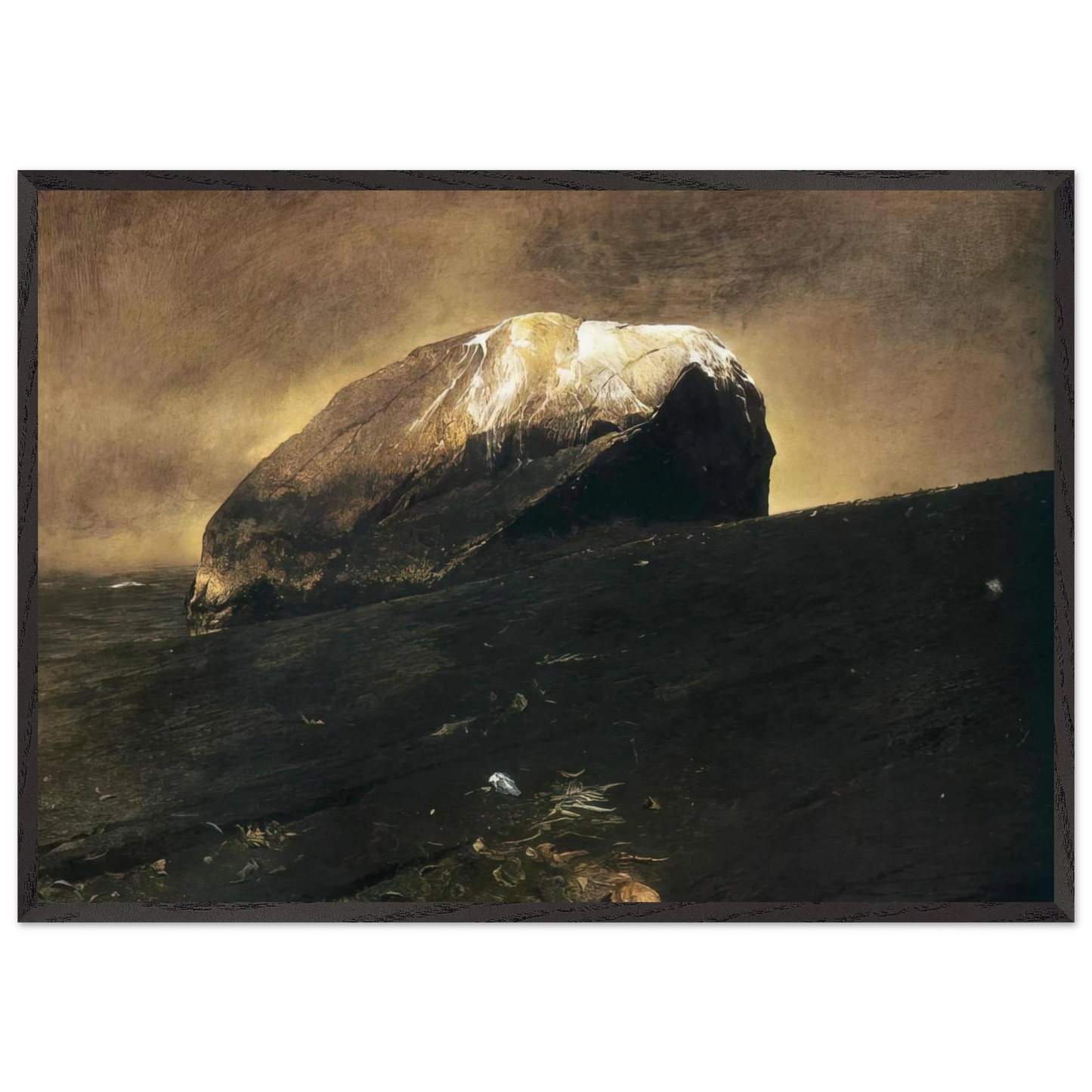 NOT DETECTED 42 - Andrew Wyeth 70x100 cm / 28x40 inches Framed Art Print – Black Wooden Frame