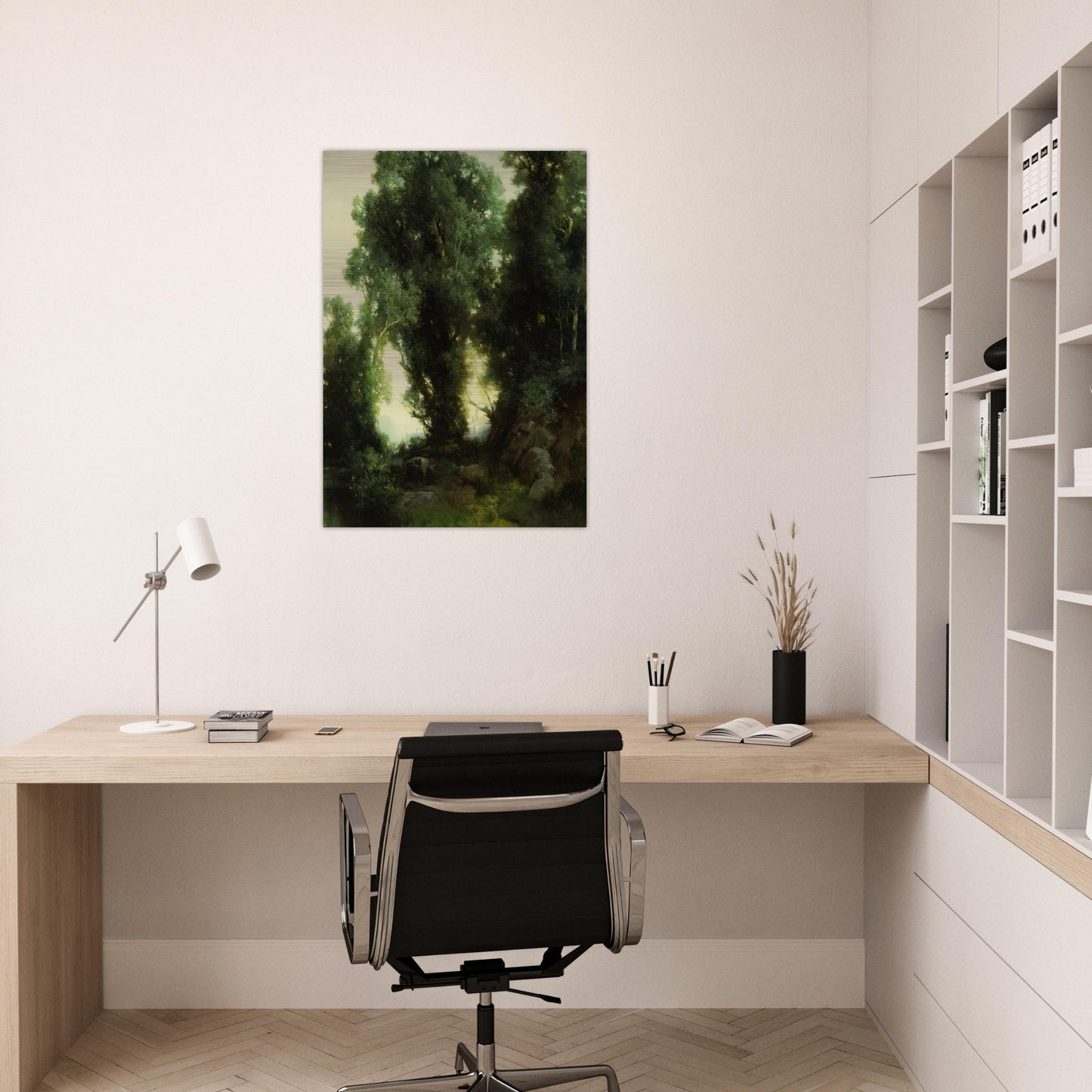 The Bathing Hole - Thomas Moran Brushed Aluminum Print - 70x100 cm / 28x40 inches | Thomas Moran Aluminum Print | Thomas Moran Prints