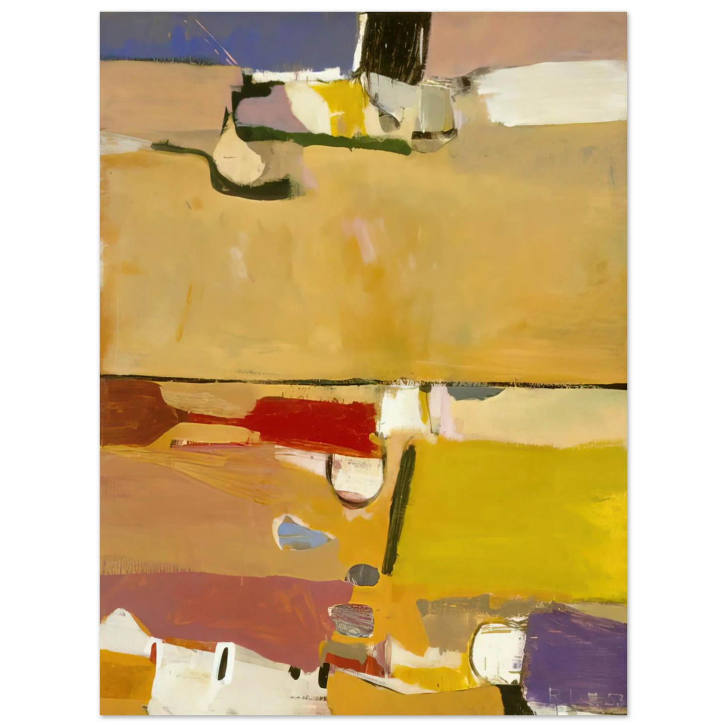 Richard Diebenkorn - A Day at the Races 75x100 cm / 30x40inches Fine Art Poster