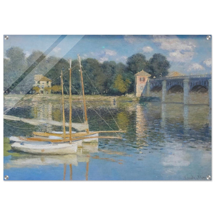 The Bridge at Argenteuil - claude monet Acrylic Print - 70x100 cm / 28x40″ inches