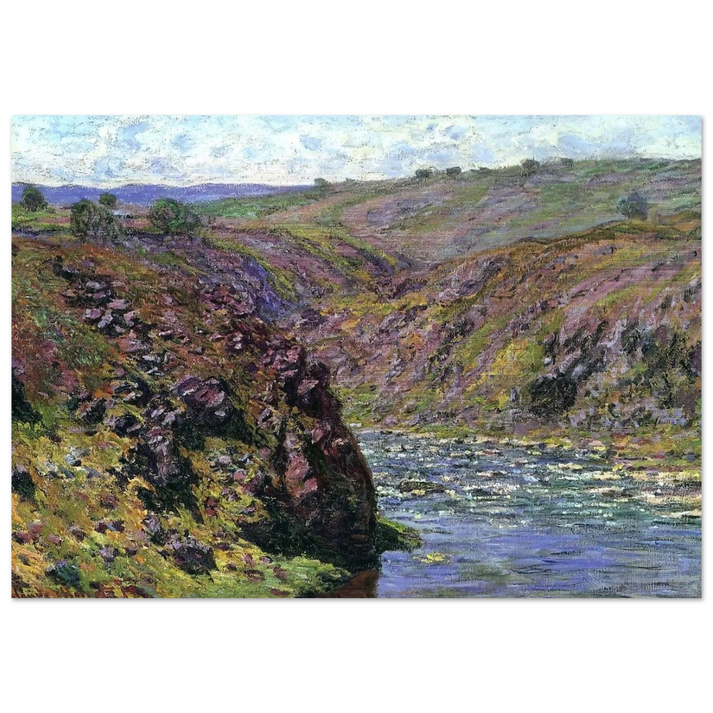 Valley of the Creuse, Sunlight Effect - claude monet Brushed Aluminum Print - 70x100 cm / 28x40 inches | claude monet Aluminum Print | claude monet Prints