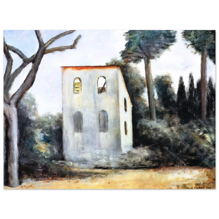 Carlo Carra - LA CASA ABBANDONATA 1930 75x100 cm / 30x40inches Fine Art Poster