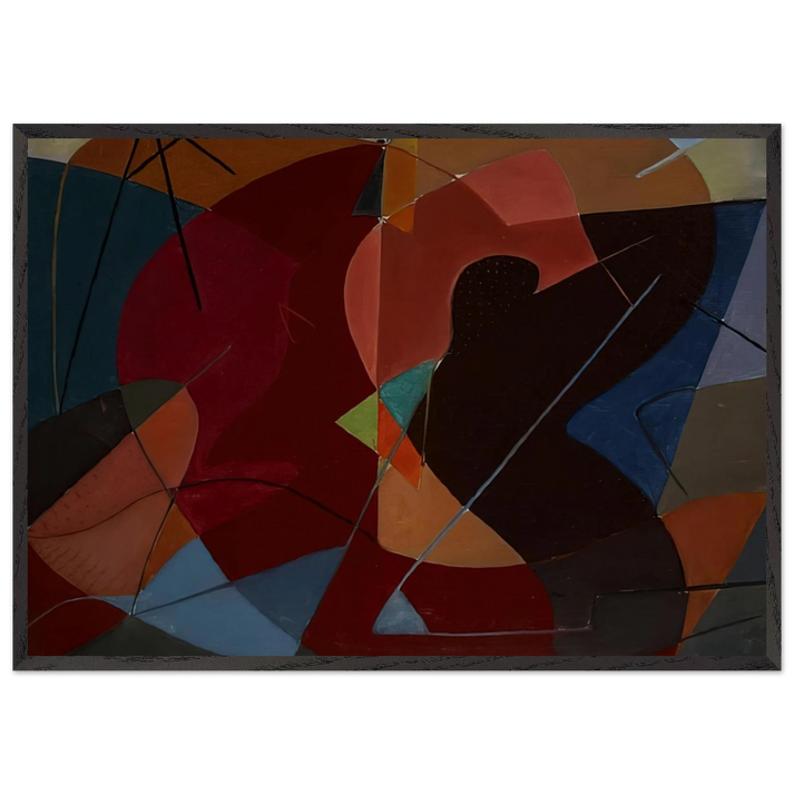Untitled No 8 - 1932 - John Ferren 70x100 cm / 28x40 inches Framed Art Print – Black Wooden Frame