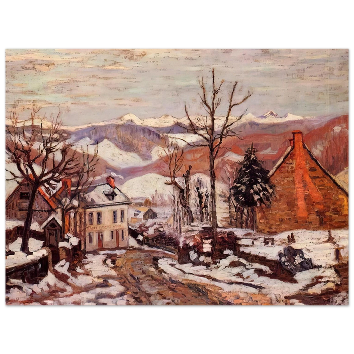 Armand Guillaumin - Winter in Saint-Sauves-d'Auvergne - 1900 France 75x100 cm / 30x40inches Fine Art Poster
