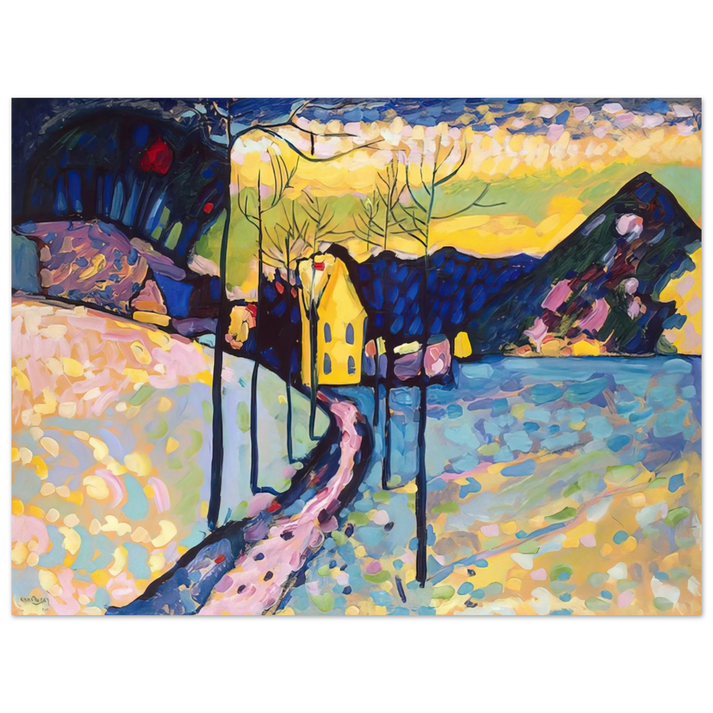 Wassily Kandinsky - WINTER LANDSCAPE 1909 75x100 cm / 30x40inches Fine Art Poster