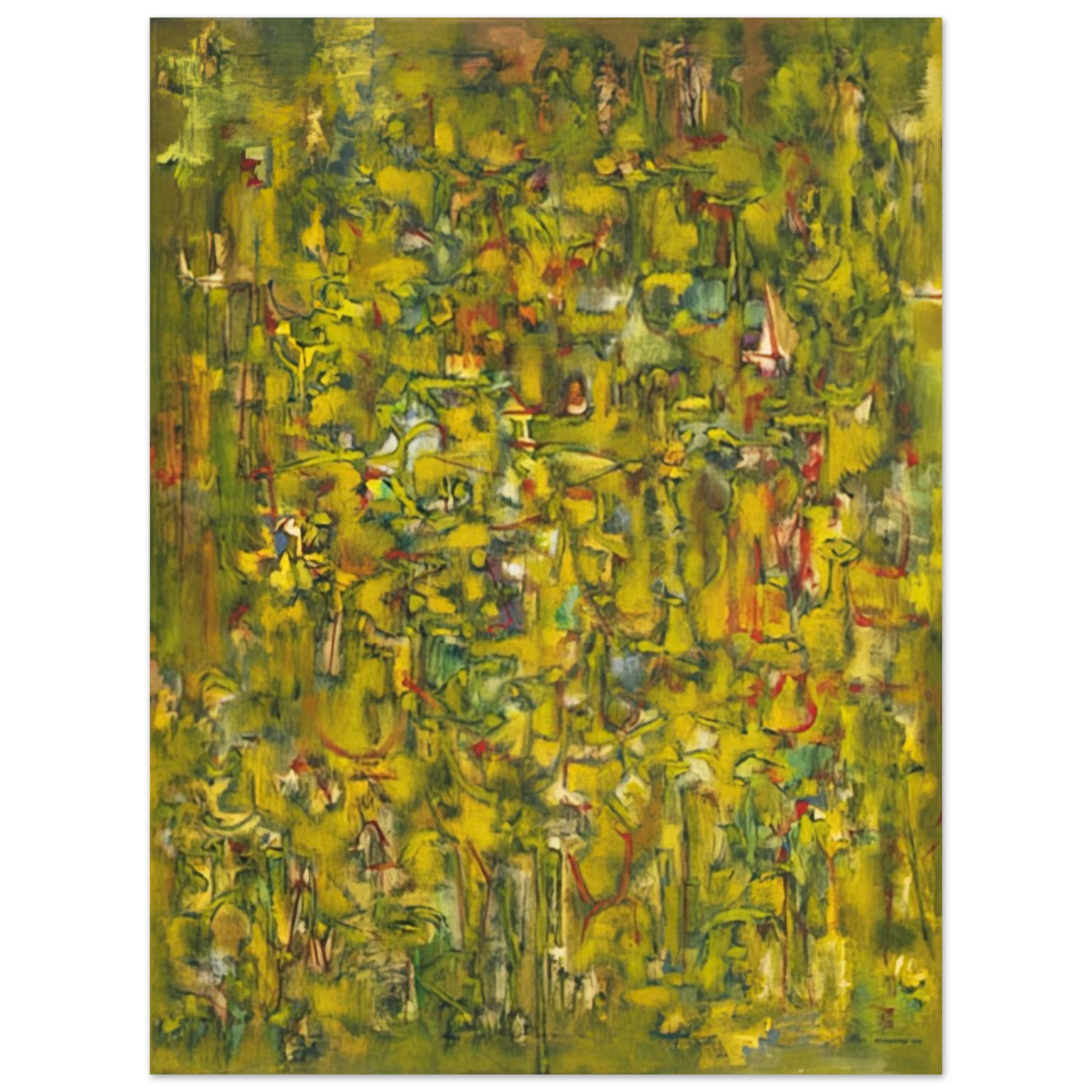 Ad Reinhardt - Number 43 Abstract Painting, Yellow - 1947 75x100 cm / 30x40inches Fine Art Poster