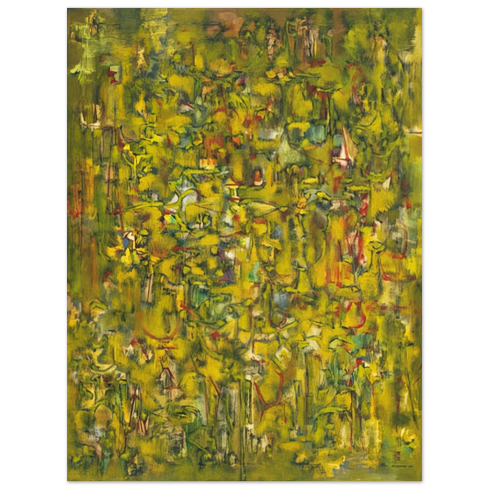 Ad Reinhardt - Number 43 Abstract Painting, Yellow - 1947 75x100 cm / 30x40inches Fine Art Poster