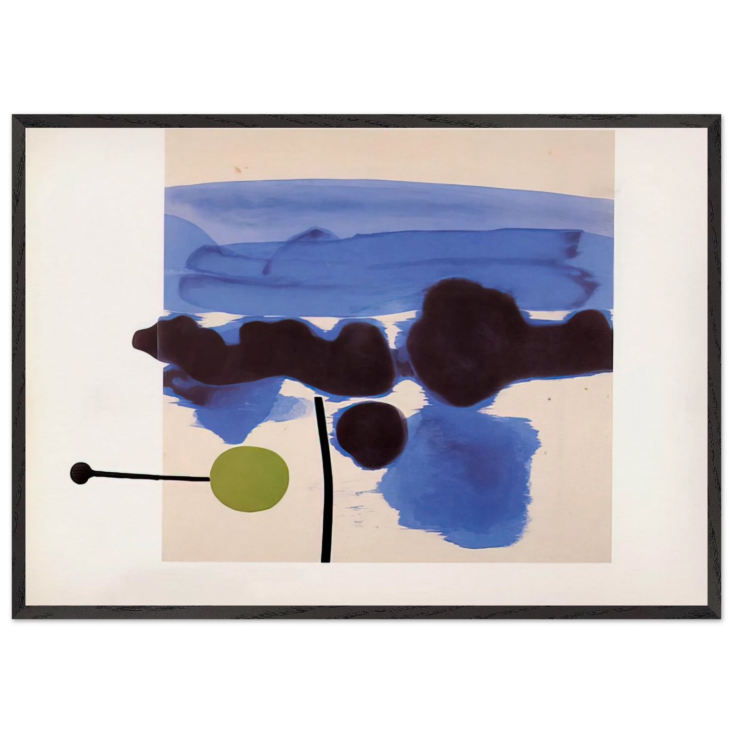 THE PASSION FLOWER 1986 - Victor Pasmore 70x100 cm / 28x40 inches Framed Art Print – Black Wooden Frame