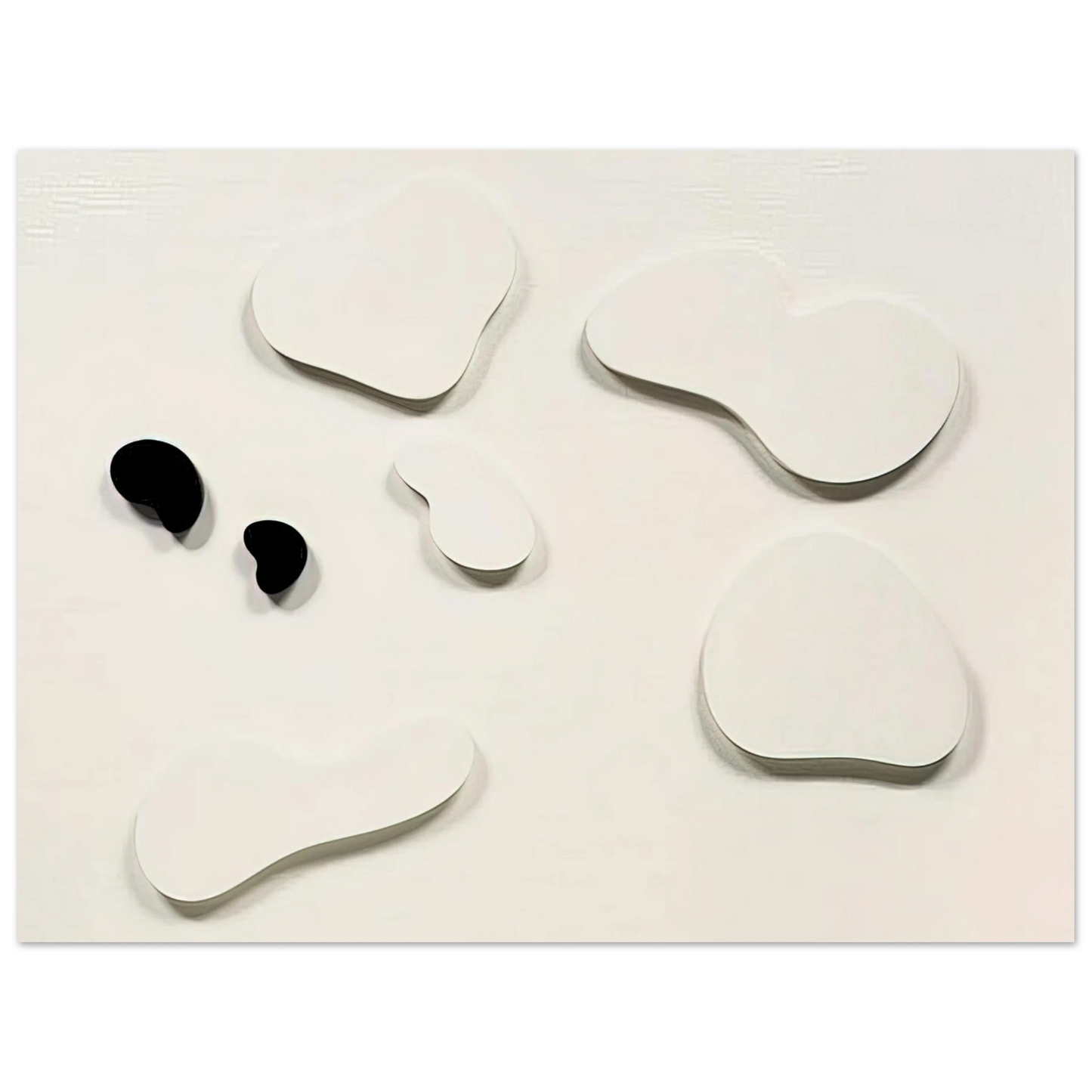Jean Arp - Constellation with 5 White Forms and 2 Black 75x100 cm / 30x40inches Fine Art Poster