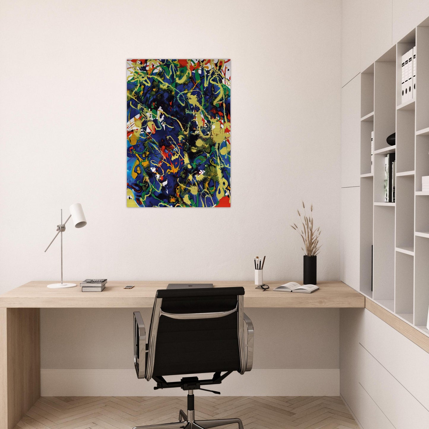 Untitled SFP94-63 SFF 1737 - Sam Francis Brushed Aluminum Print - 70x100 cm / 28x40 inches | Sam Francis Aluminum Print | Sam Francis Prints