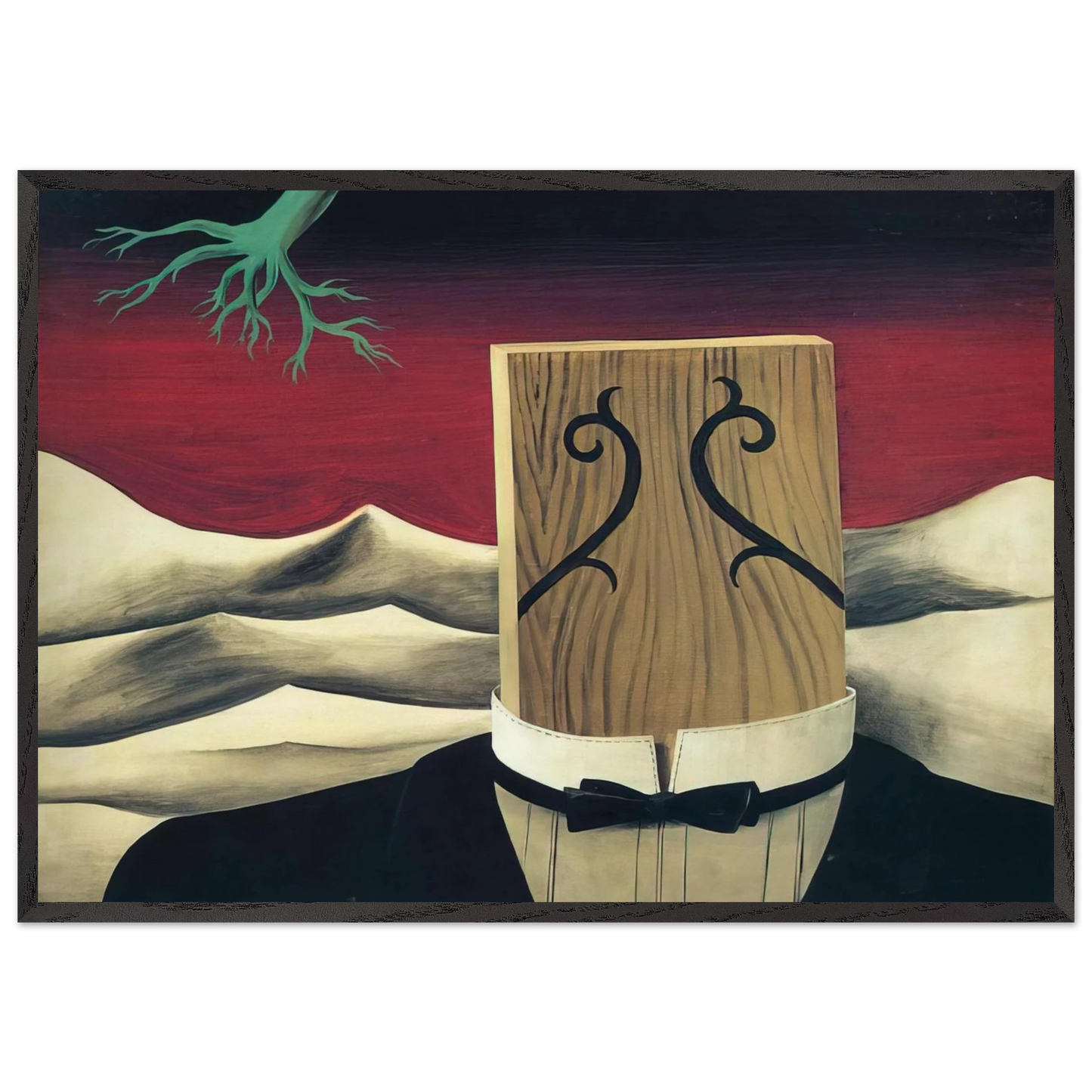 THE CONQUEROR 1926 - Rene Magritte 70x100 cm / 28x40 inches Framed Art Print – Black Wooden Frame