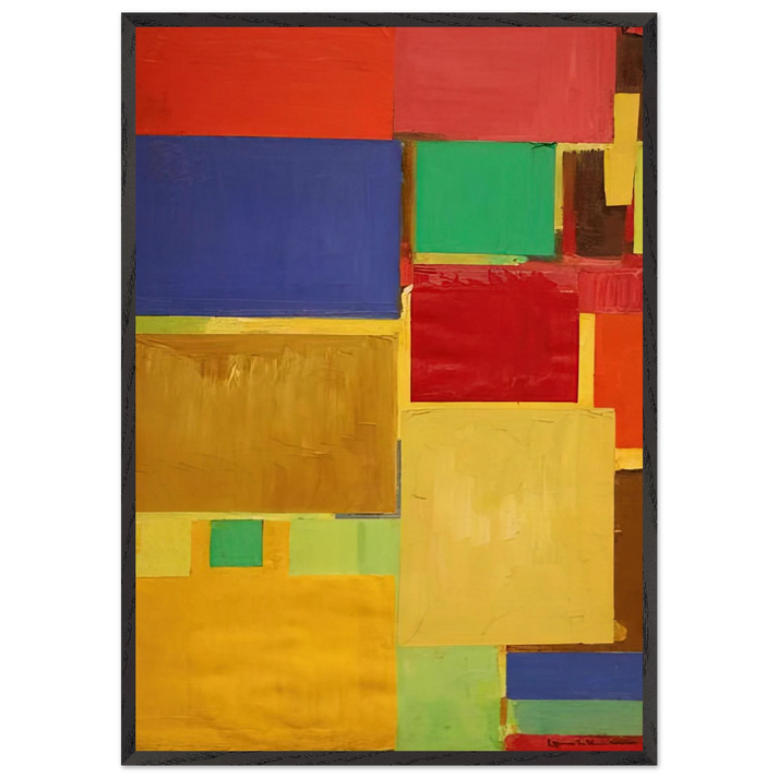 Cathedral N1 - Hans Hofmann 70x100 cm / 28x40 inches Framed Art Print – Black Wooden Frame
