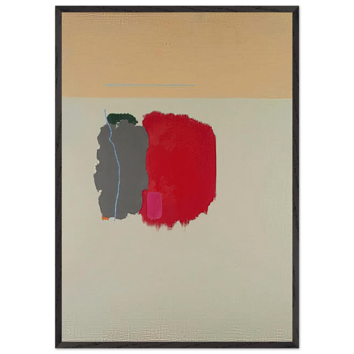 Red Spot - 1954 - John Ferren 70x100 cm / 28x40 inches Framed Art Print – Black Wooden Frame