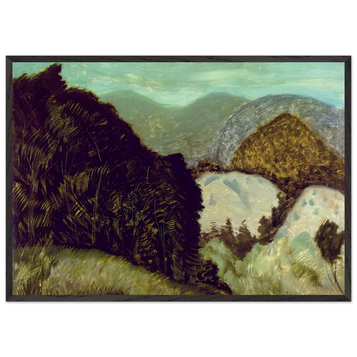 Vermont Hills - 1936 - Milton Avery 70x100 cm / 28x40 inches Framed Art Print – Black Wooden Frame