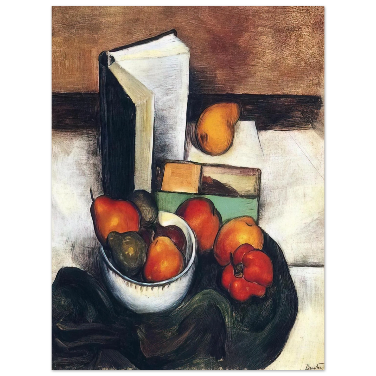 Thomas Hart Benton - STILL LIFE WITH FRUIT AND VEGETABLES 75x100 cm / 30x40inches Fine Art Poster