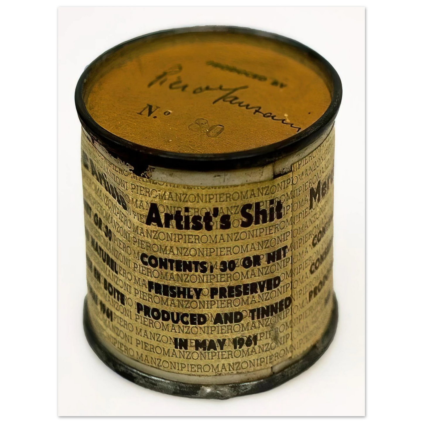 Piero Manzoni - Artist's Shit 75x100 cm / 30x40inches Fine Art Poster