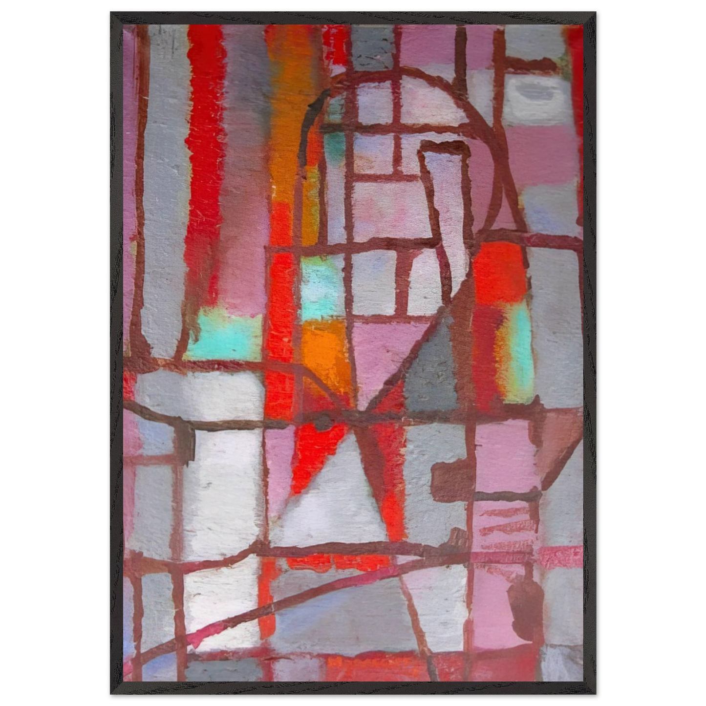 Untitled - 1946 N3 - Alfred Manessier 70x100 cm / 28x40 inches Framed Art Print – Black Wooden Frame