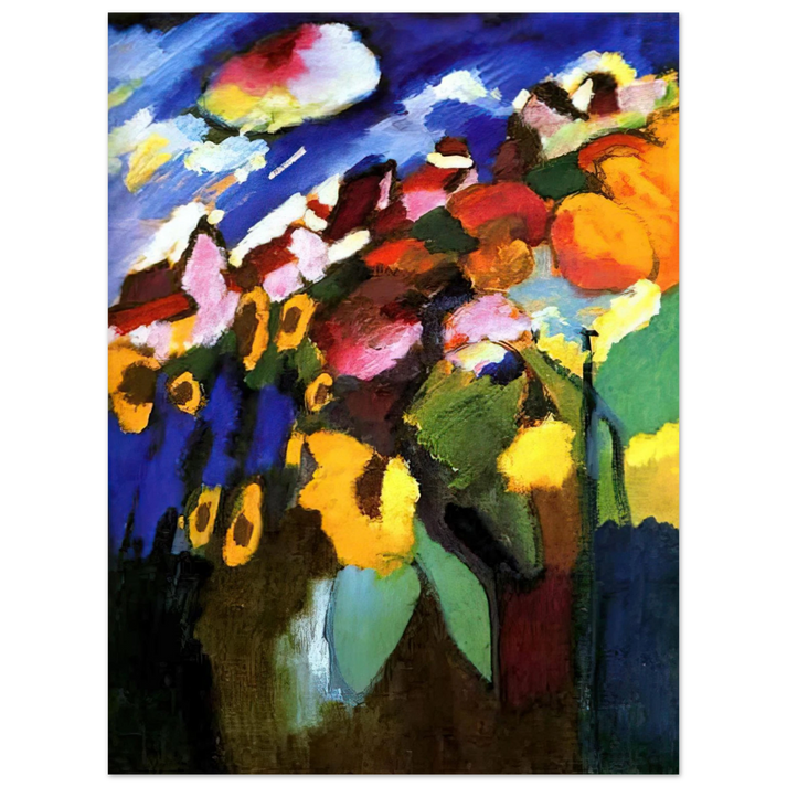 Wassily Kandinsky - MURNAU GARDEN 1909 75x100 cm / 30x40inches Fine Art Poster