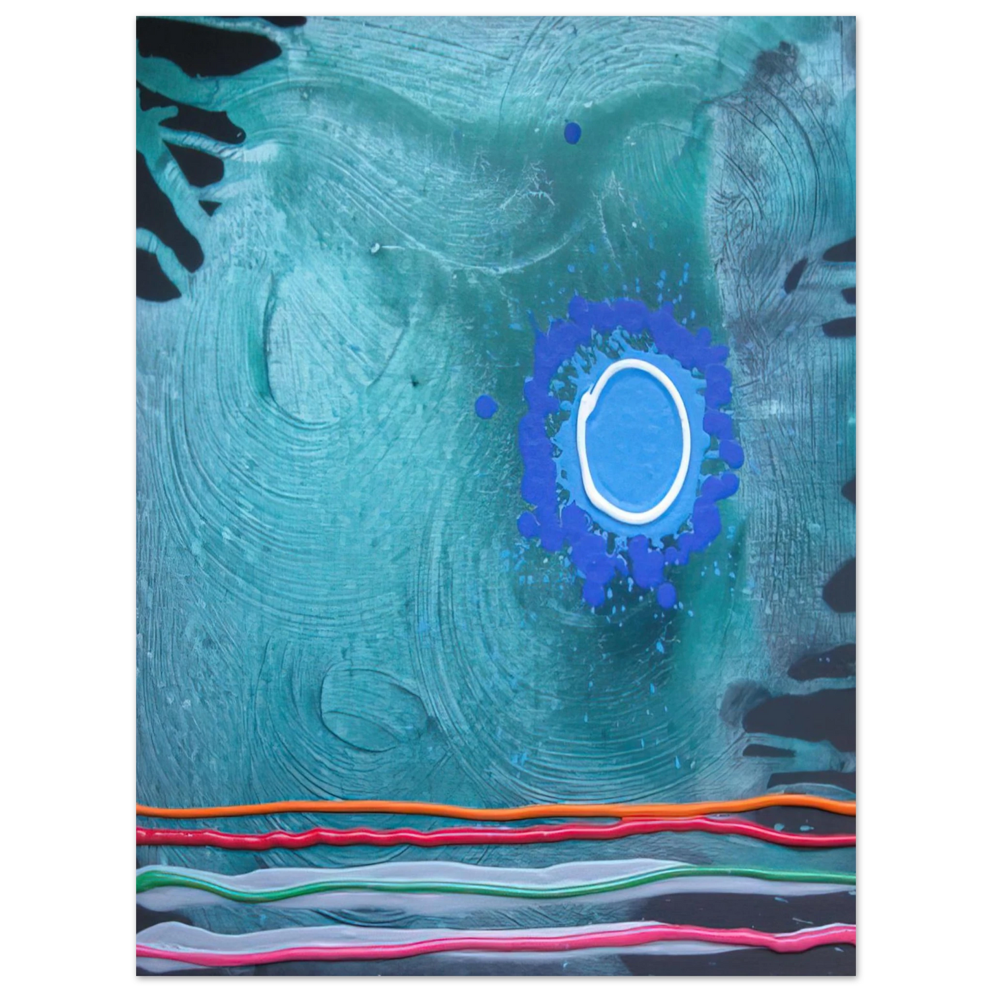 John Hoyland - Blue Moon - 2006 75x100 cm / 30x40inches Fine Art Poster