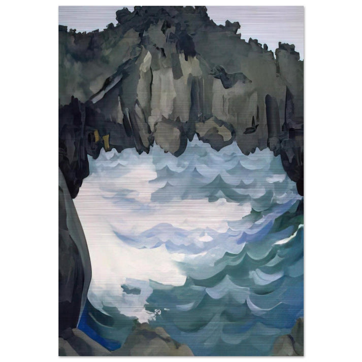 Black Lava Bridge, Hana Coast-No. I - Georgia O'Keeffe Brushed Aluminum Print - 70x100 cm / 28x40 inches | Georgia O'Keeffe Aluminum Print | Georgia O'Keeffe Prints