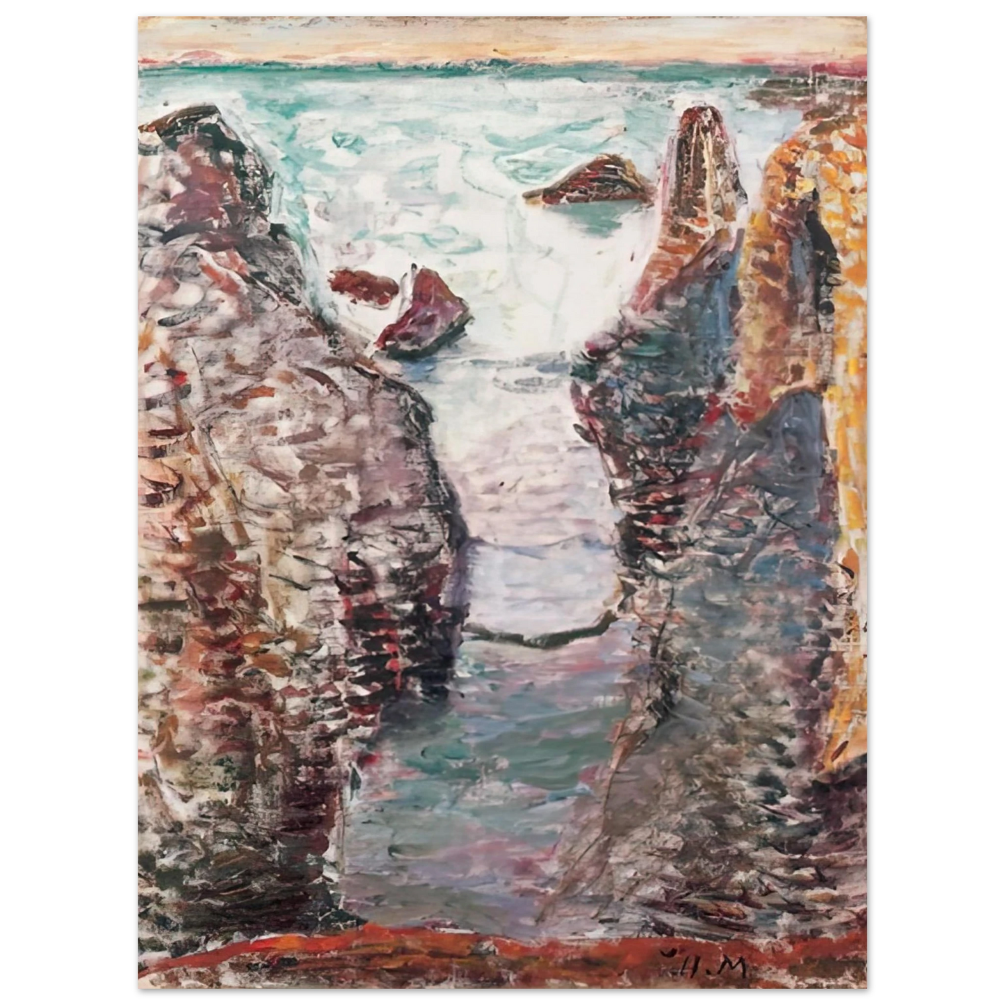 Henri Matisse - CIFFS BELLE ILE 1897 75x100 cm / 30x40inches Fine Art Poster