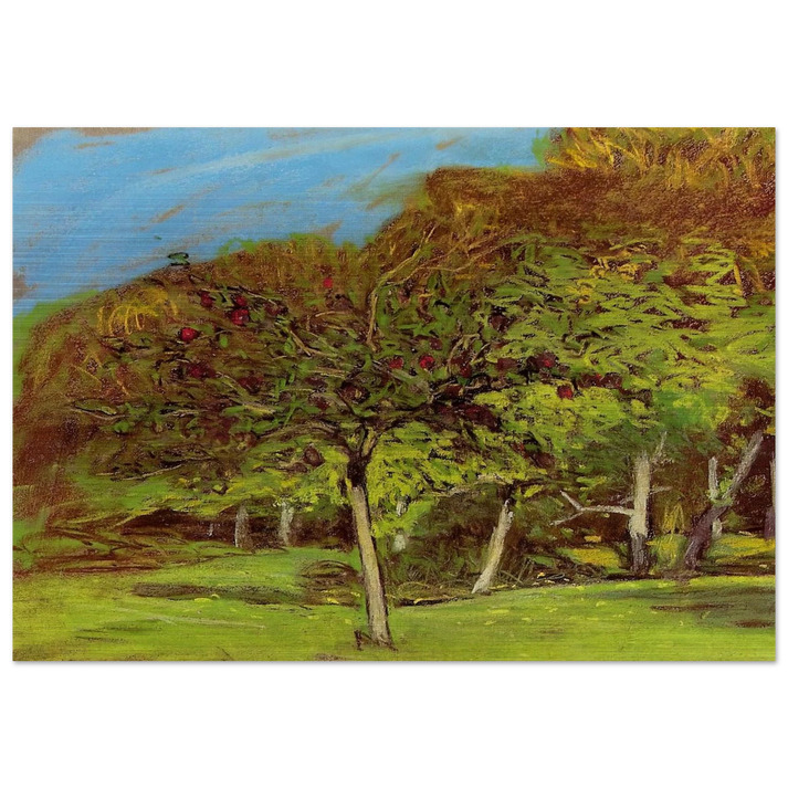 Fruit Trees - claude monet Brushed Aluminum Print - 70x100 cm / 28x40 inches | claude monet Aluminum Print | claude monet Prints