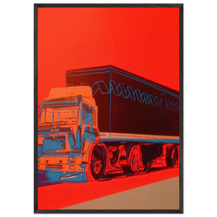 Truck Announcement - Andy Warhol 70x100 cm / 28x40 inches Framed Art Print – Black Wooden Frame