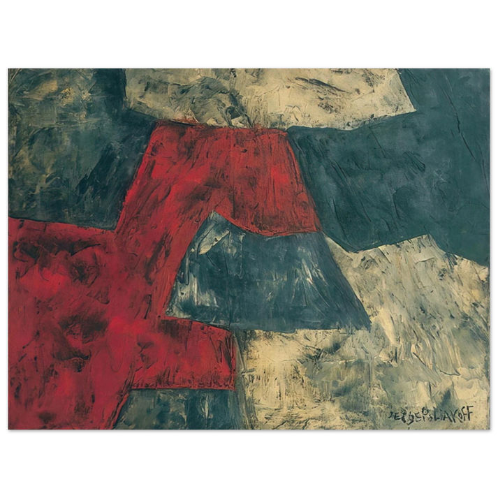 Serge Poliakoff - Composition - 1958 75x100 cm / 30x40inches Fine Art Poster