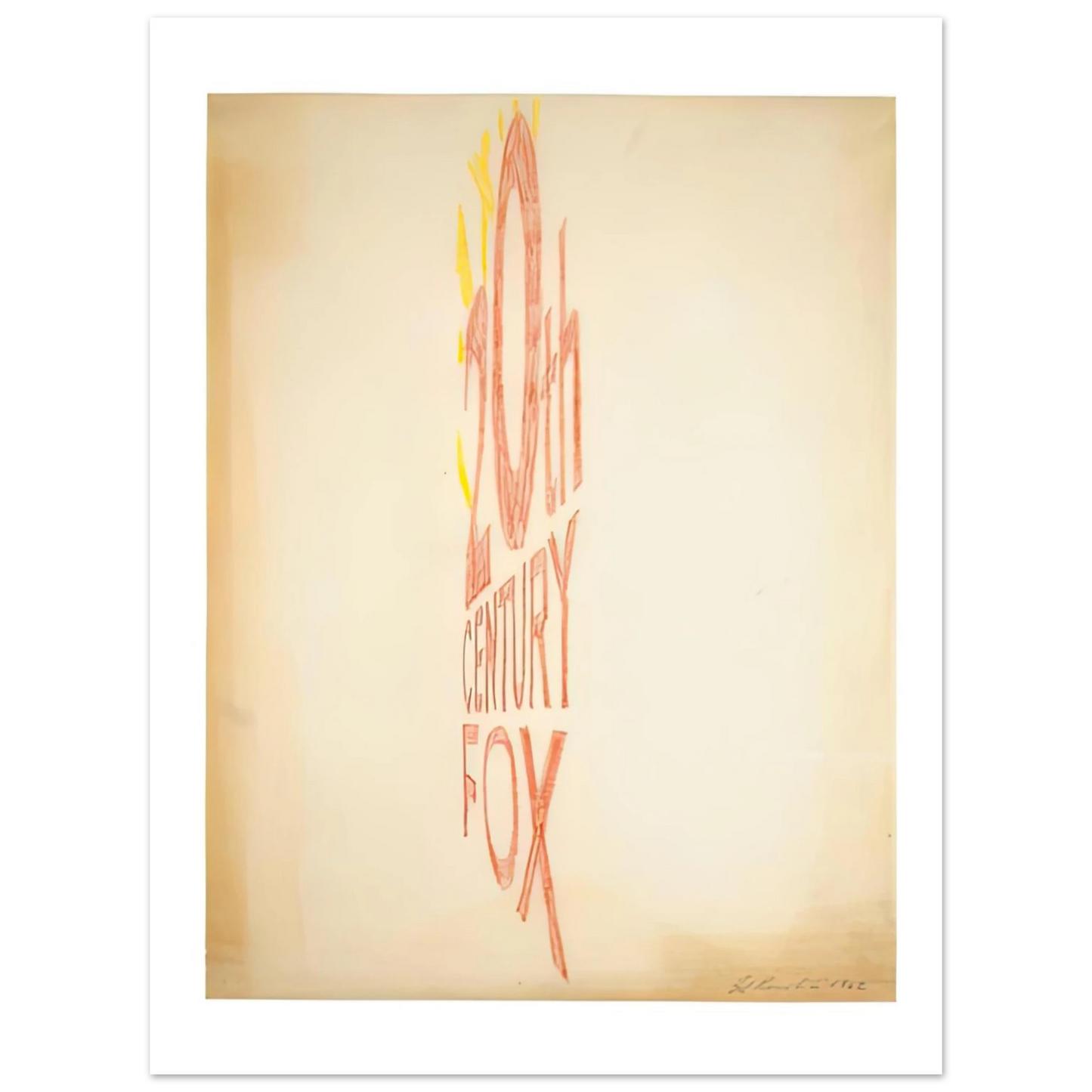 Edward Ruscha - ANGLE STUDY LARGE TRADEMARK 1962 75x100 cm / 30x40inches Fine Art Poster