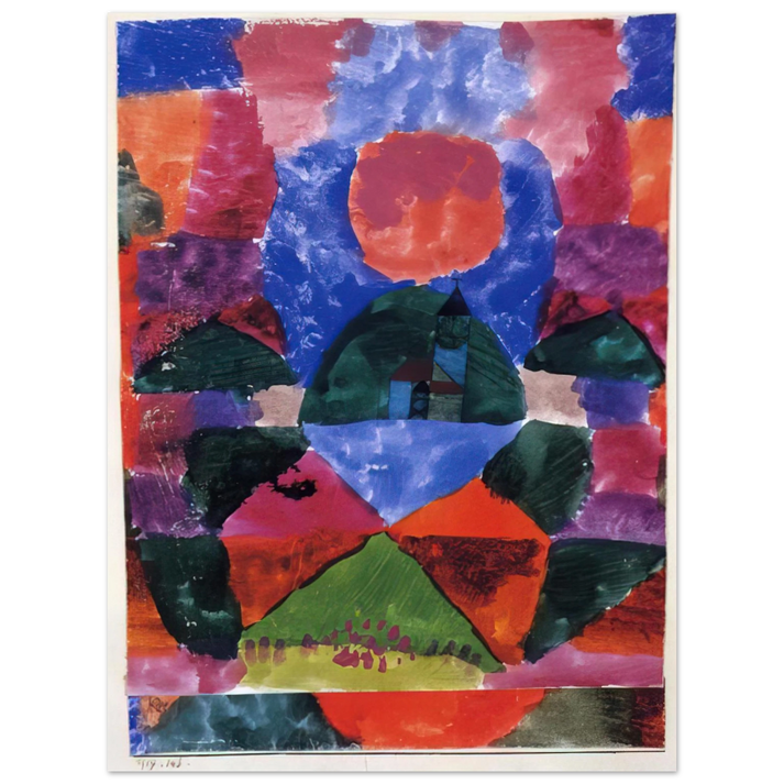Paul Klee - A PRESSURE OF TEGERNSEE 1919 75x100 cm / 30x40inches Fine Art Poster
