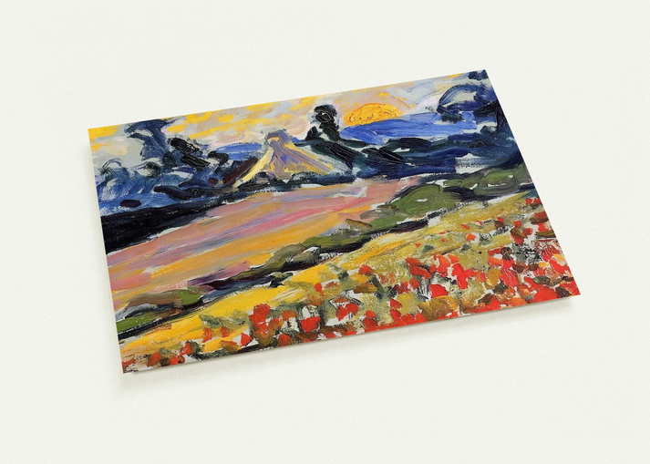 Landscape with Sunset By Henri-Edmond Cross Pack of 10 Post Cards | Henri-Edmond Cross Post Cards | A6 (10.5 x 14.8 cm) - 4.1 x 5.8 inches