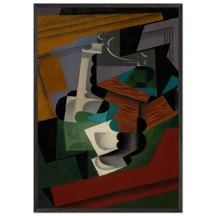 THE COFFEE MILL 1916 - Juan Gris 70x100 cm / 28x40 inches Framed Art Print – Black Wooden Frame