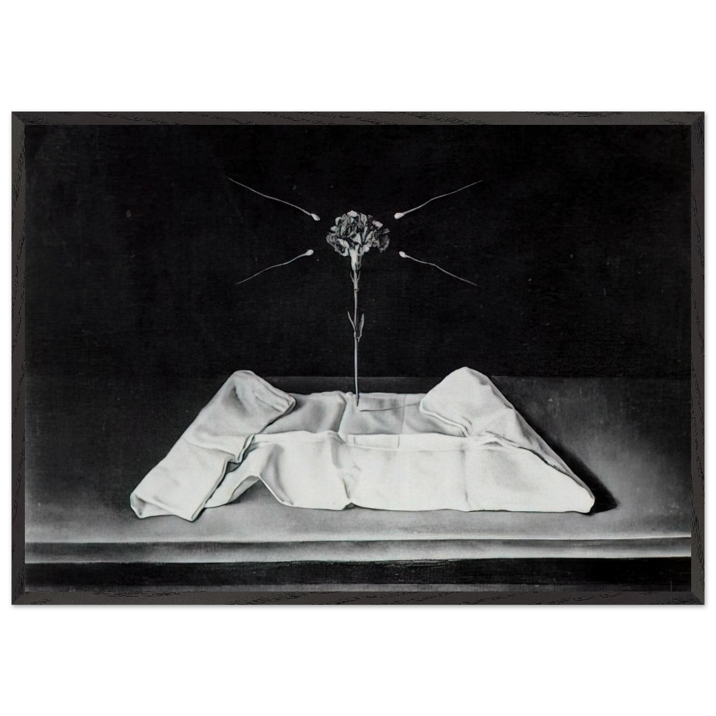 MYSTICAL CARNATION 1951 - Salvador Dali 70x100 cm / 28x40 inches Framed Art Print – Black Wooden Frame