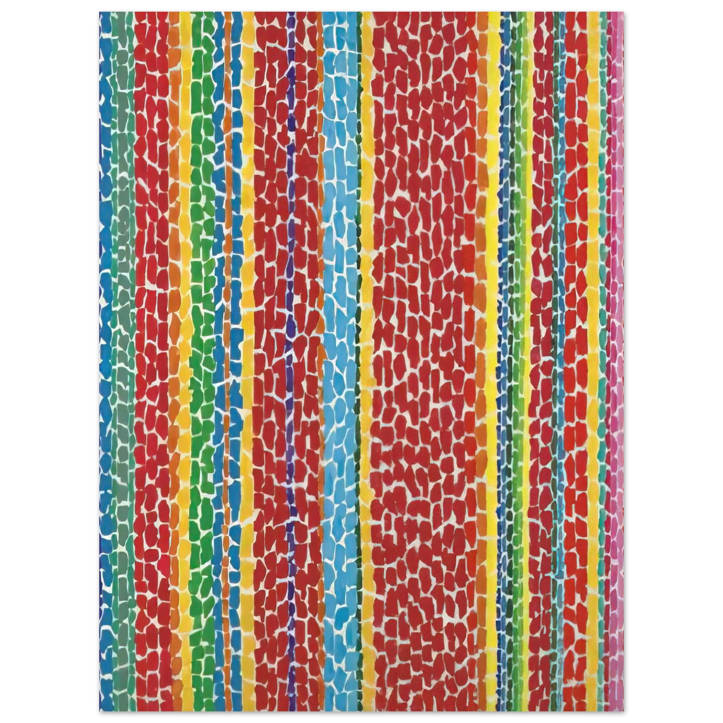 Alma Woodsey Thomas - RED VIOLET NURSERY VIEWED FROM ABOVE 1970 75x100 cm / 30x40inches Fine Art Poster