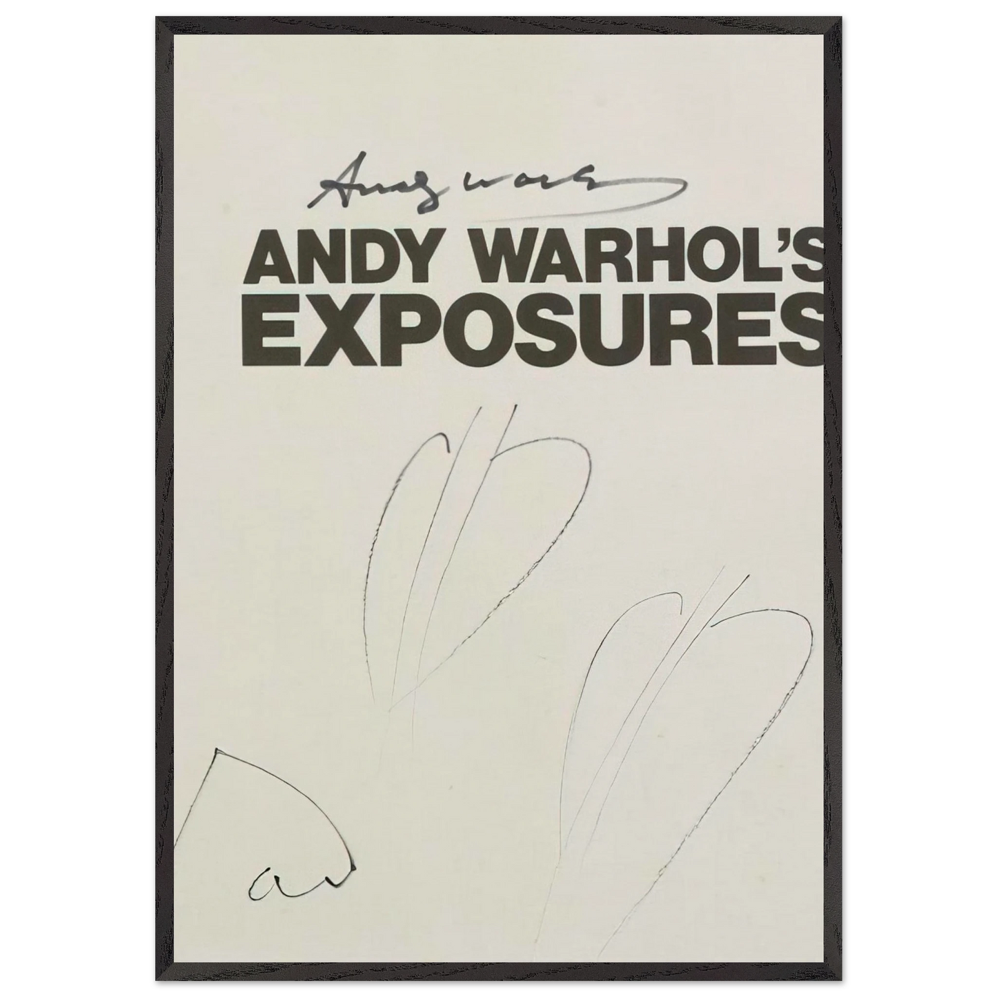 Butterfly Hearths Andy Warhols Exposures - Andy Warhol 70x100 cm / 28x40 inches Framed Art Print – Black Wooden Frame