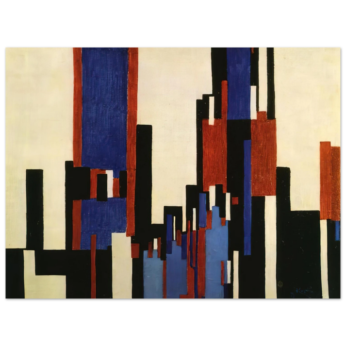 Frantisek Kupka - Vertical Plains Blue and Red 75x100 cm / 30x40inches Fine Art Poster