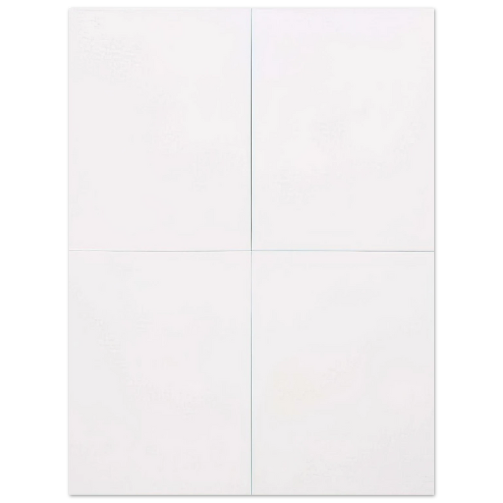 Robert Rauschenberg - WHITE PAINTING FOUR PANEL 1951 75x100 cm / 30x40inches Fine Art Poster
