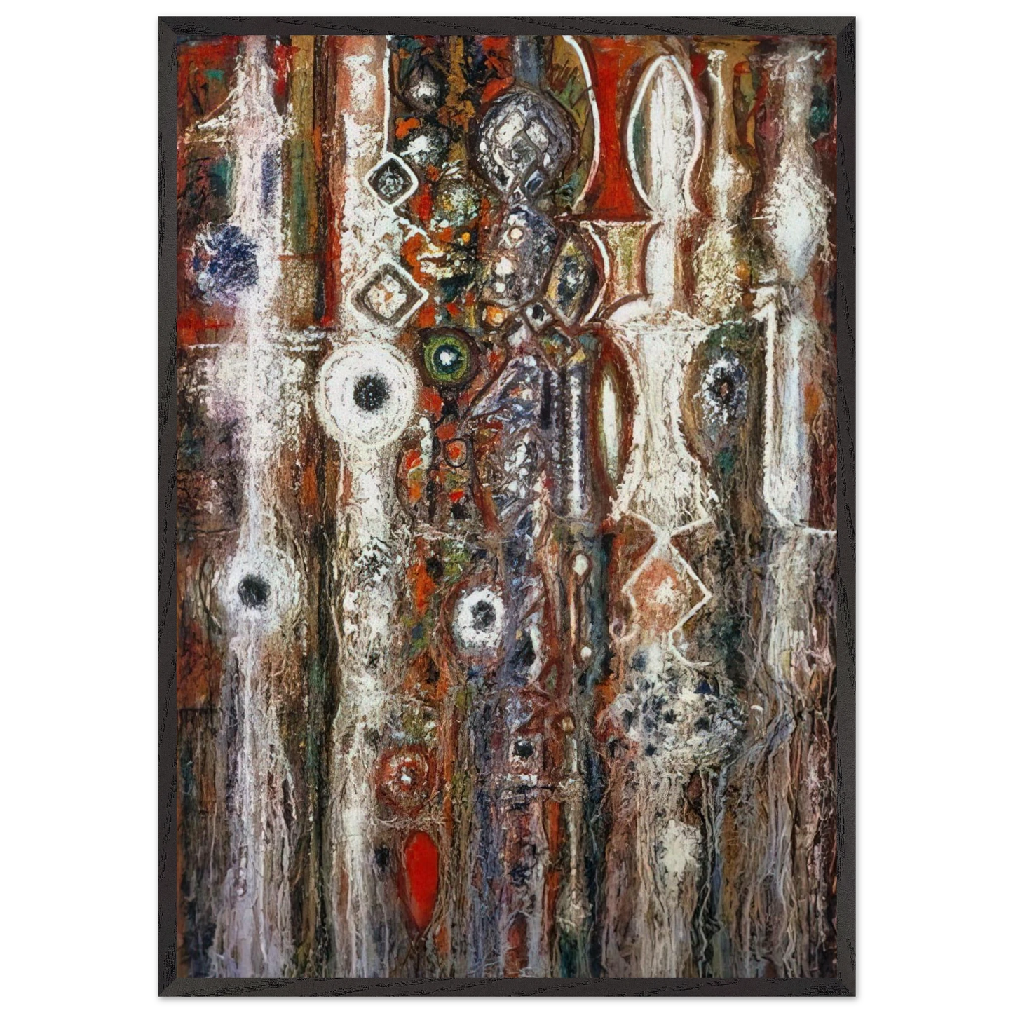 Illumination Gothic - 1958 - Richard Pousette-Dart 70x100 cm / 28x40 inches Framed Art Print – Black Wooden Frame