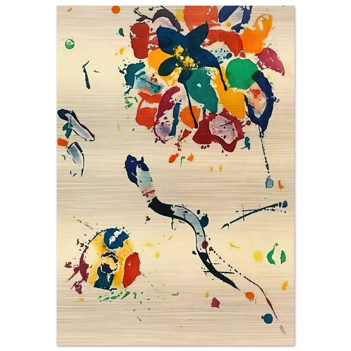 Untitled SFE 075 - Sam Francis Brushed Aluminum Print - 70x100 cm / 28x40 inches | Sam Francis Aluminum Print | Sam Francis Prints