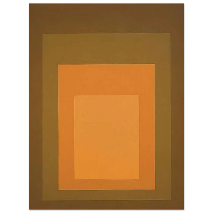 Josef Albers - HOMAGE TO THE SQUARE AUTUMN CLIMAX 1963 75x100 cm / 30x40inches Fine Art Poster