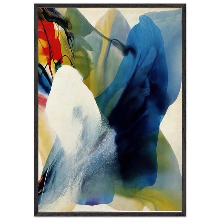 Phenomena Graced by Three - Paul Jenkins 70x100 cm / 28x40 inches Framed Art Print – Black Wooden Frame