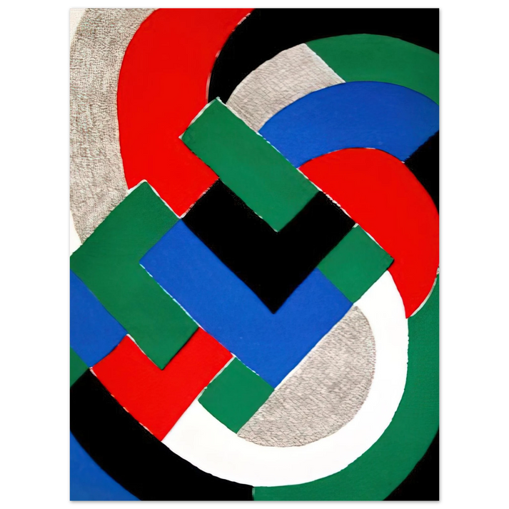 Sonia Delaunay - COMPOSITION WITH GREEN AND BLUE 75x100 cm / 30x40inches Fine Art Poster