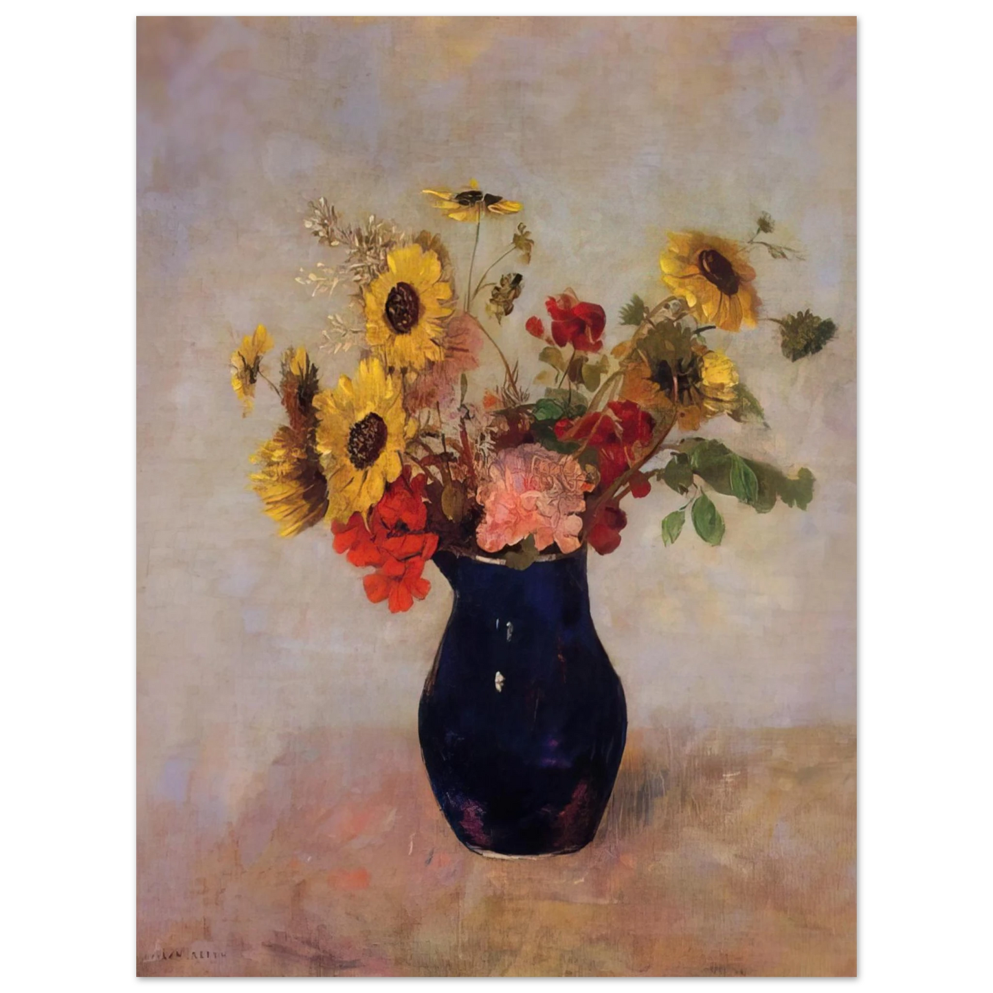 Odilon Redon - VASE OF FLOWERS 75x100 cm / 30x40inches Fine Art Poster