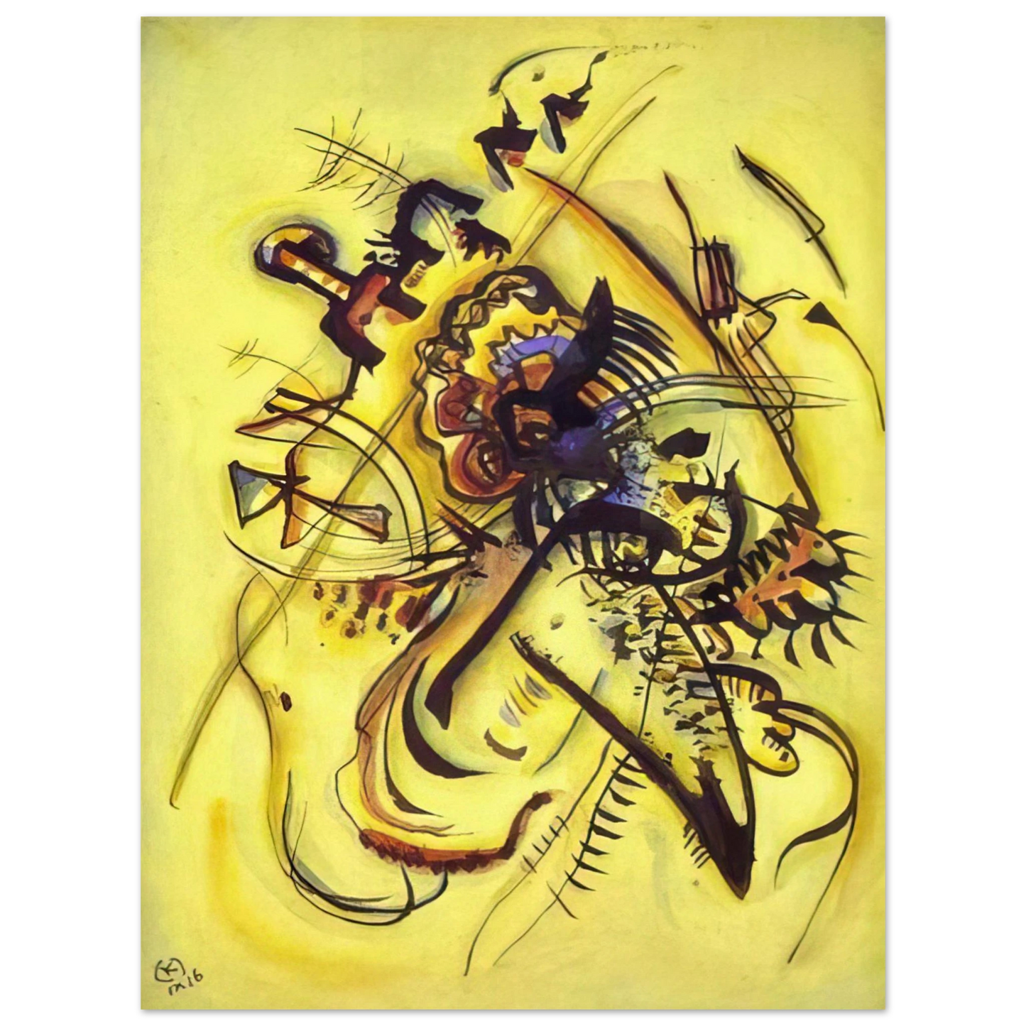 Wassily Kandinsky - TO THE UNKNOWN VOICE 1916 75x100 cm / 30x40inches Fine Art Poster