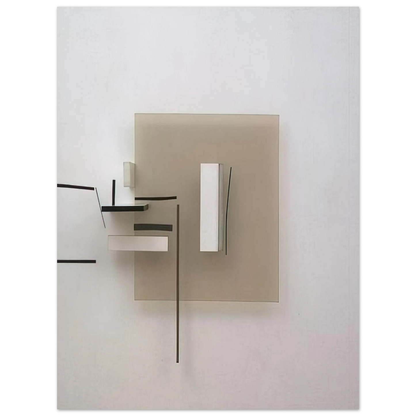 Victor Pasmore - Synthetic Construction White and Black - 1966 75x100 cm / 30x40inches Fine Art Poster