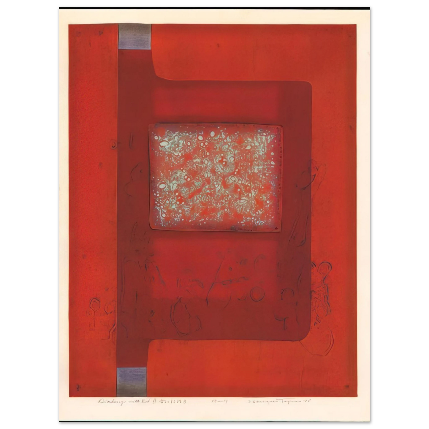 Hiroyuki Tajima - Dialogue With Red B - 1975 75x100 cm / 30x40inches Fine Art Poster