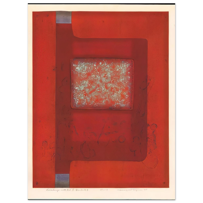 Hiroyuki Tajima - Dialogue With Red B - 1975 75x100 cm / 30x40inches Fine Art Poster