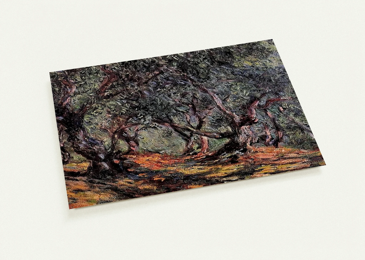 Olive Trees in Bordigher By claude monet Pack of 10 Post Cards | claude monet Post Cards | A6 (10.5 x 14.8 cm) - 4.1 x 5.8 inches